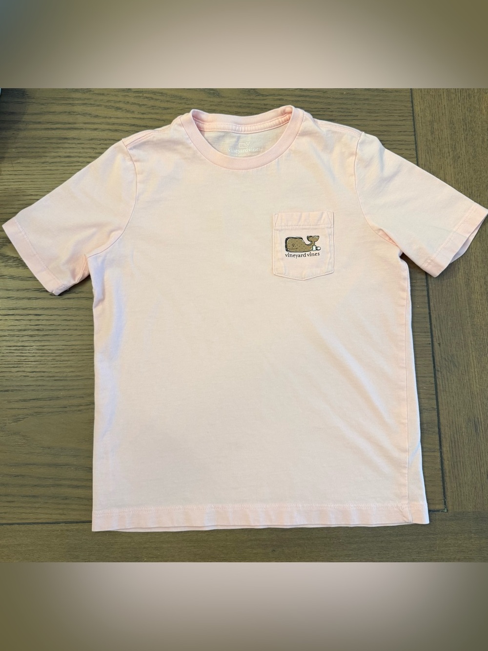 Vineyard Vines Girls Short Sleeve Tee with Whale Pocket